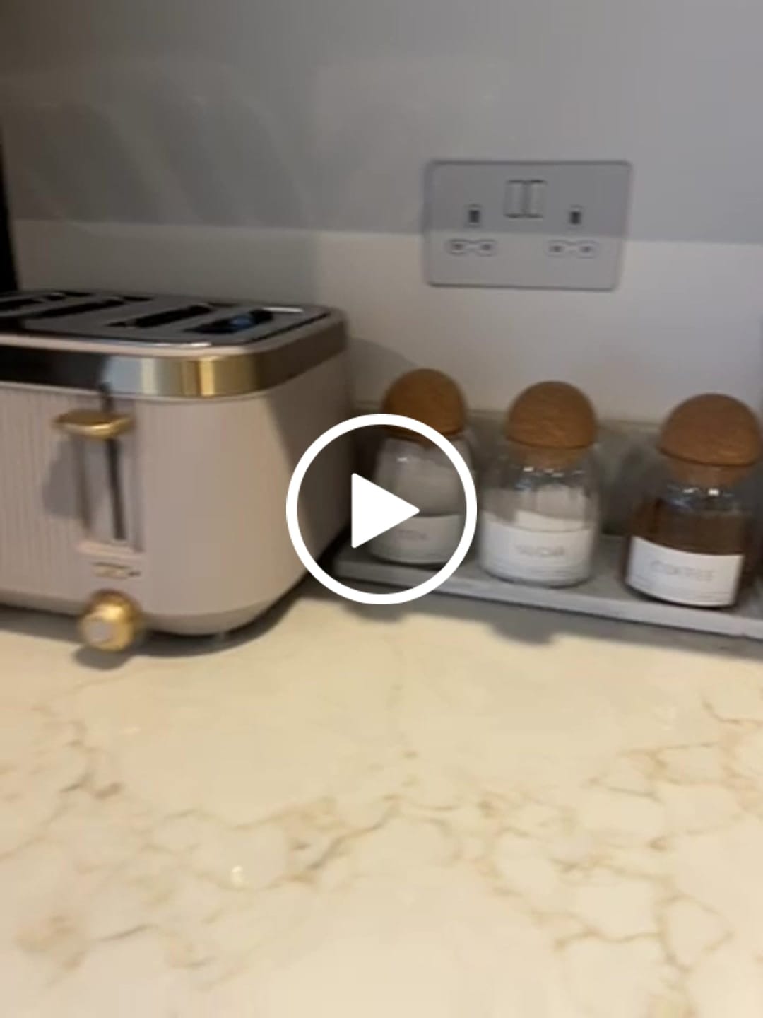 Customer video review of Set of 3 Ribbed Cork Ball Glass Jars - Tea, Coffee and Sugar 500ml with Long Tray