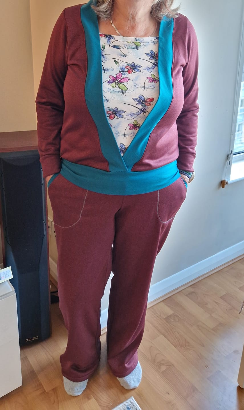 Customer photo review of Wine Melange Sweatshirt Fabric