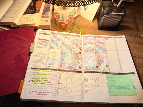 Customer photo review of Weekly 2026 Planner - Year of the Horse Red