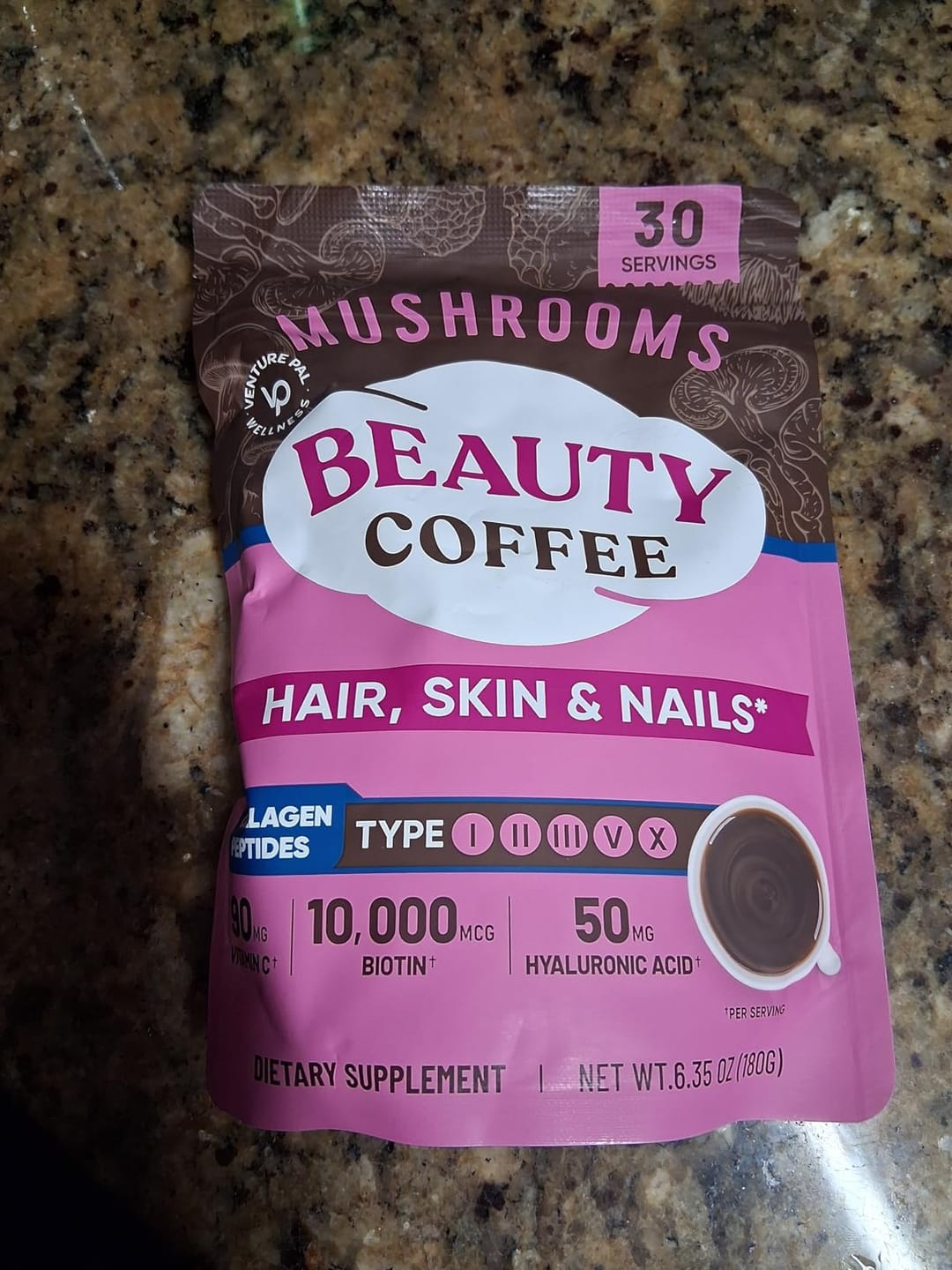 Customer photo review of Mushroom Beauty Coffee - 30 servings