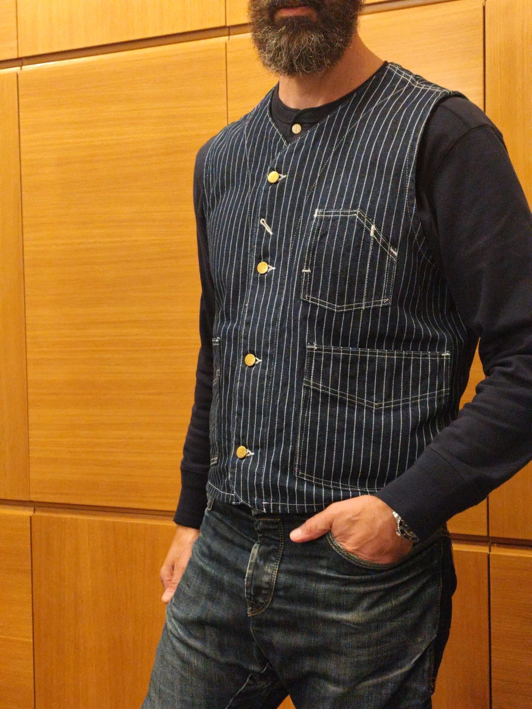 Customer photo review of 1930s Wabash Railway Work Vest