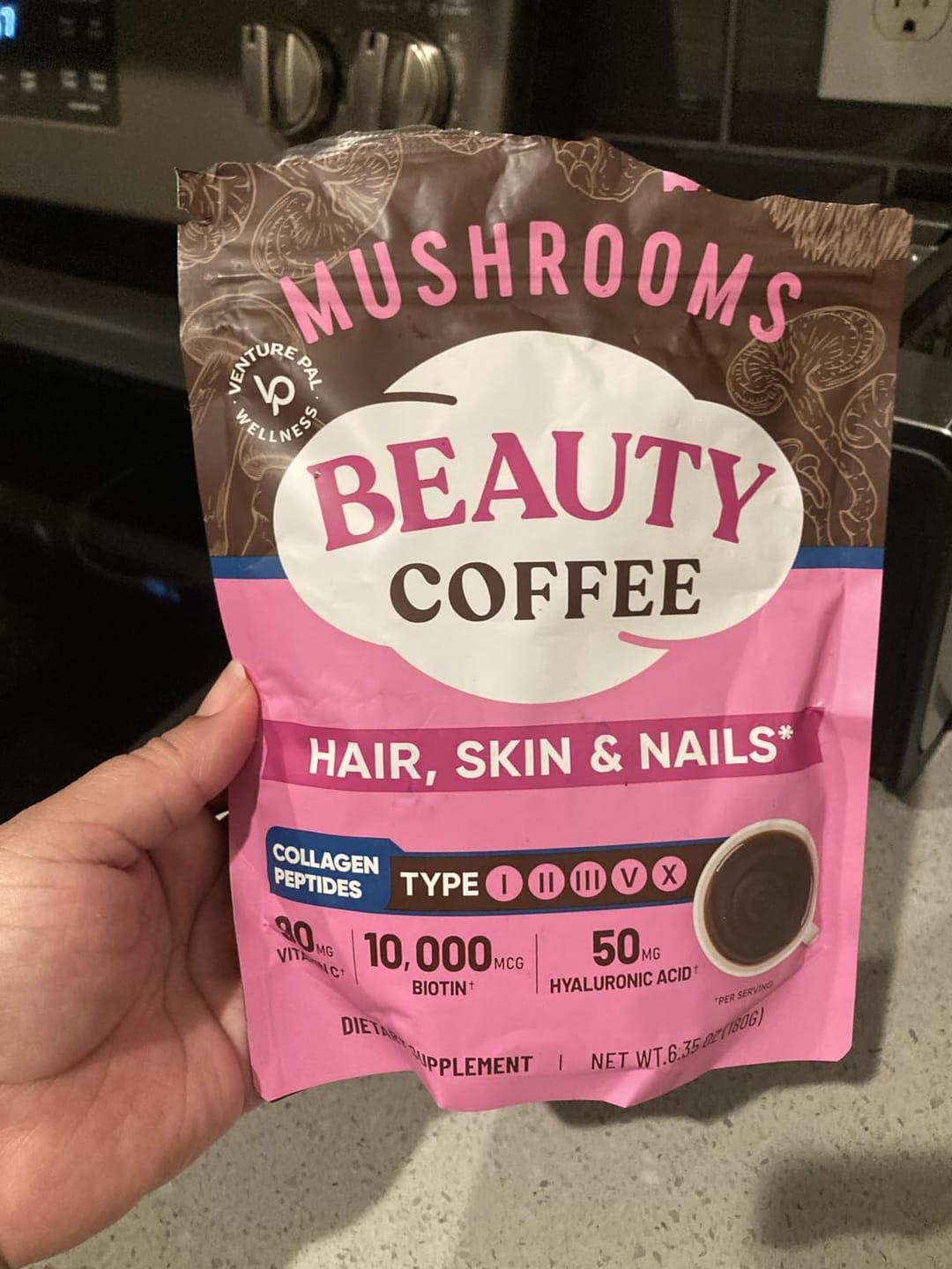 Customer photo review of Mushroom Beauty Coffee - 30 servings
