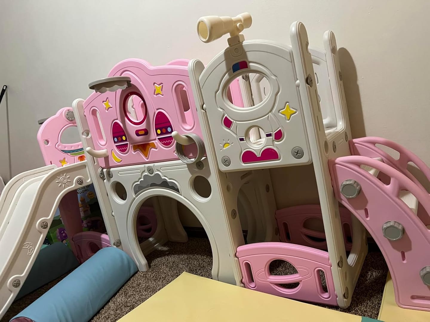 Customer photo review of TOBBI & NYEEKOY 9-in-1 Large Rocket-Themed Toddler Climber Slide