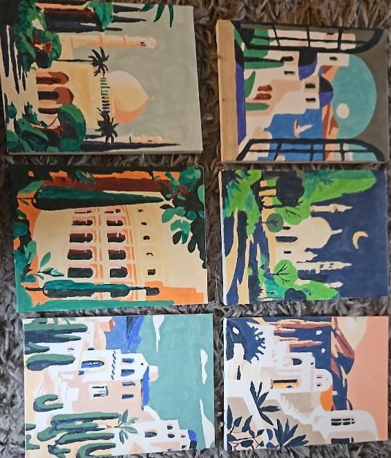 Customer photo review of 6 Mini Paintings | Beautiful Landscapes Set