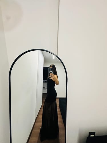 Customer photo review of Μάξι φόρεμα με διαφάνεια κι