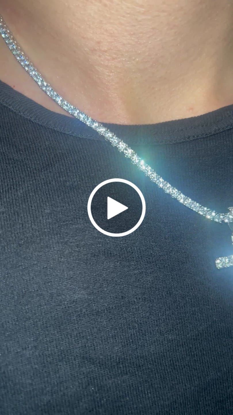 Customer video review of 3mm Tennis Chain - White Gold
