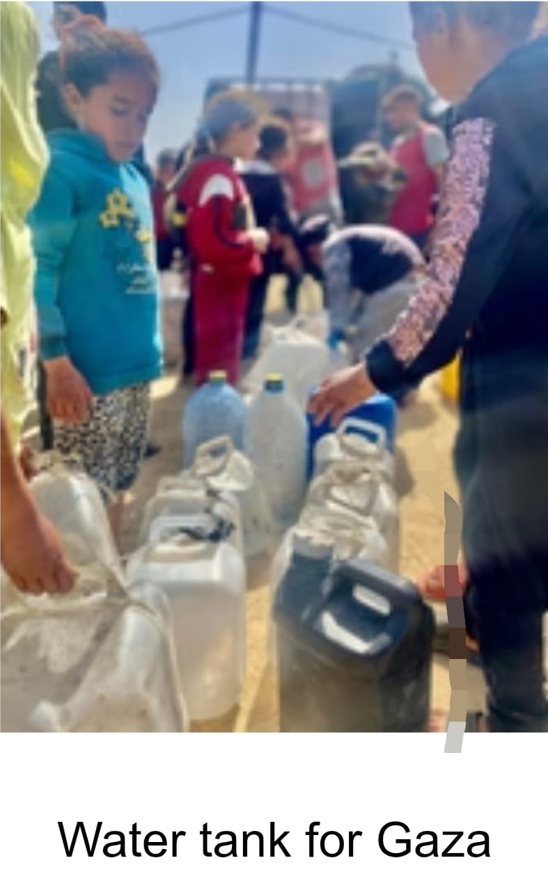 Customer photo review of Water tank for Gaza