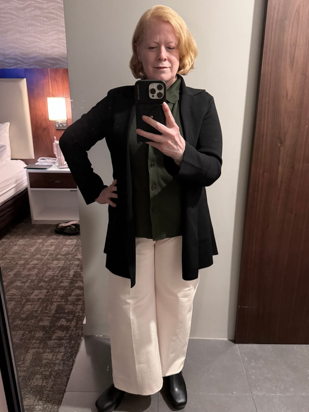 Customer photo review of Merritt Wrap Jardigan :: Black