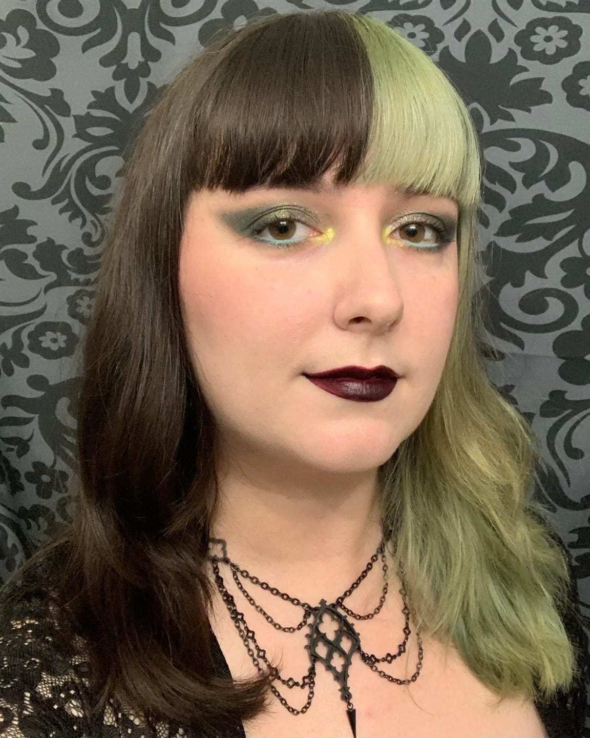 Customer photo review of Shadow Sanctum Gothic Cathedral Layered Chain Necklace