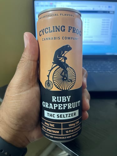 Customer photo review of THC Seltzer Giveaway - Ruby Grapefruit