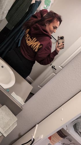 Customer photo review of Boyfriend Cropped Hoodie