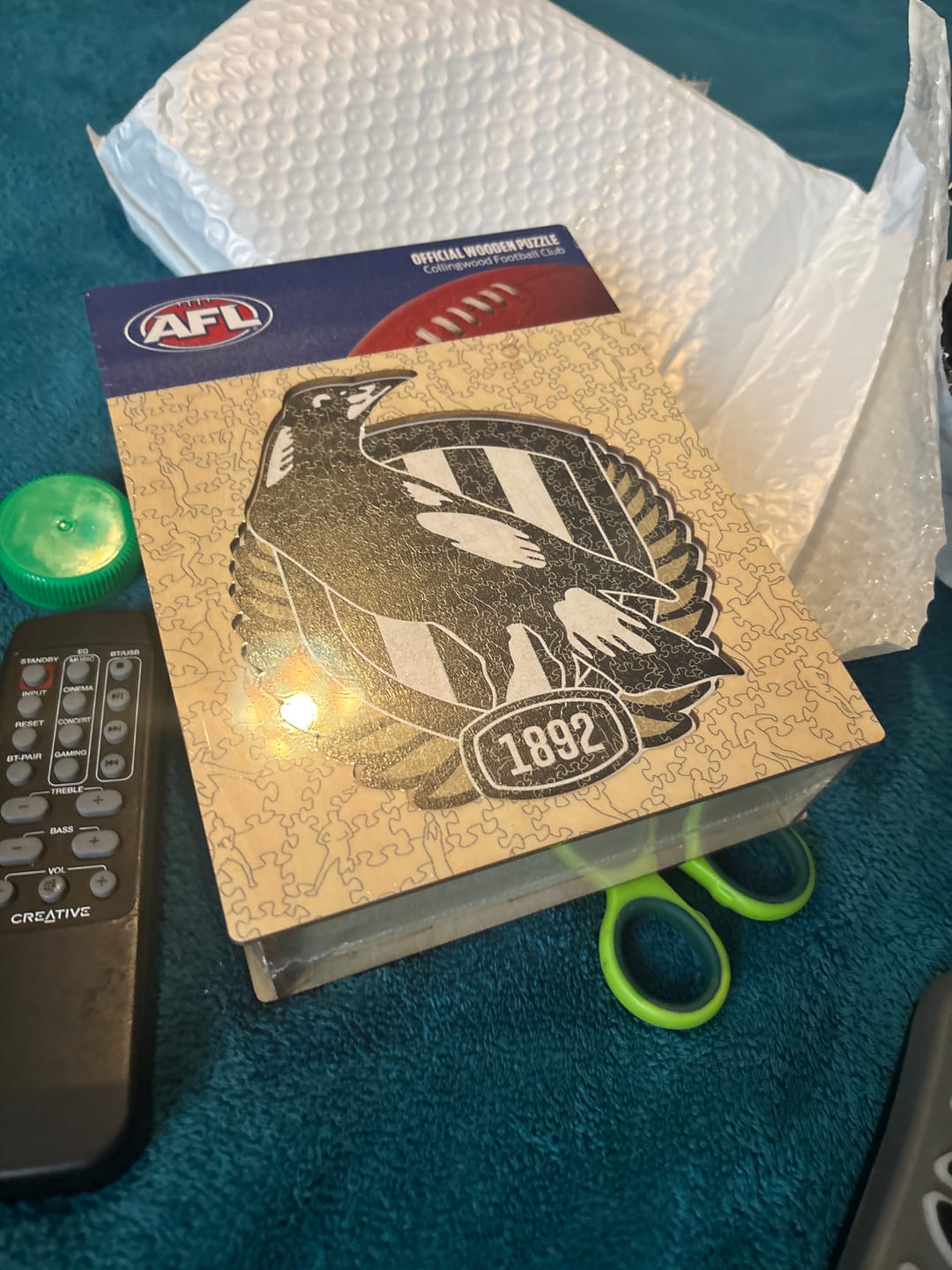 Customer photo review of Collingwood FC Logo - Wooden Puzzle