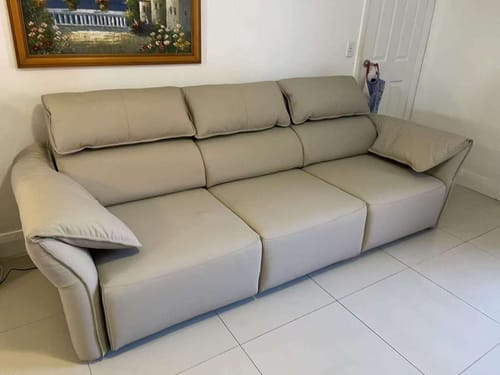 Customer photo review of Opulence 3.25M 4.5 Seat Electric Recliner Sofa Bed - Leather