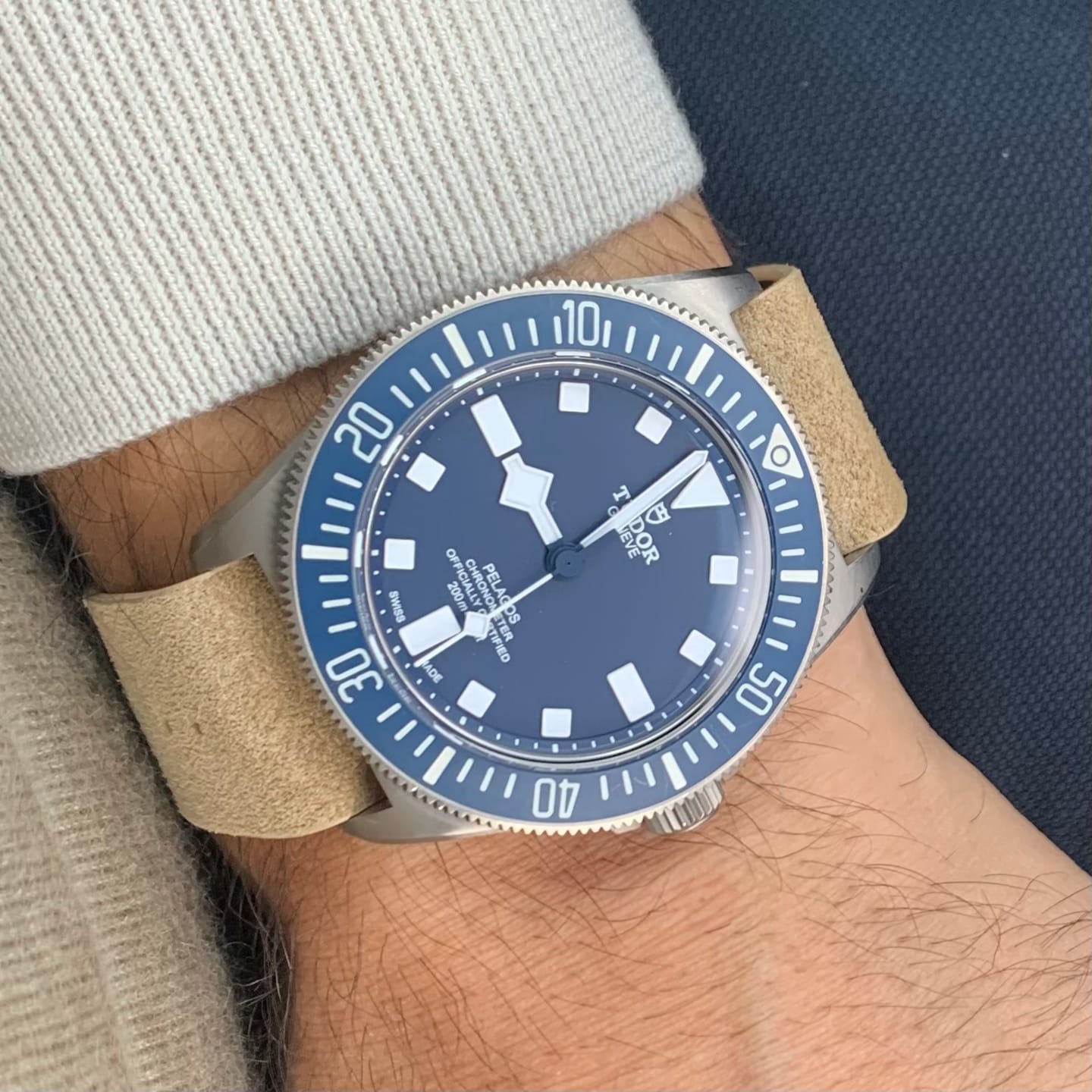 Customer photo review of Sandstone Suede Single-Piece