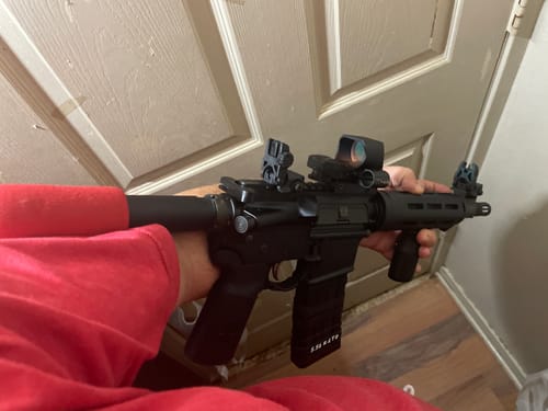 Customer photo review of AR-15 Pistol Buffer Tube Anodized with Foam Pad Cover