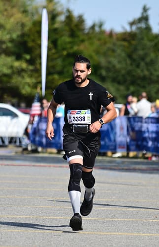 Customer photo review of Psalms 27:1 Soldier’s Faith Performance Shorts