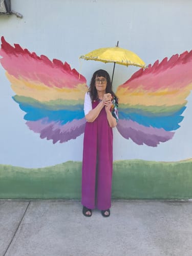 Customer photo review of Magenta Wide Leg Jumpsuit