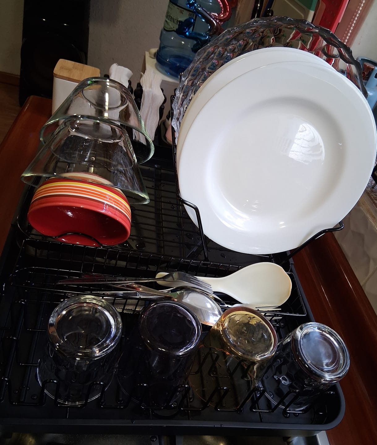 Customer photo review of Secaplatos Escurridor Cocina Acero Inoxidable Plegable Loza