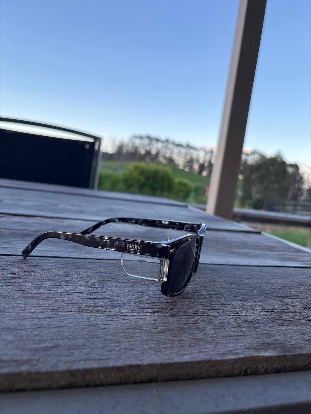 Customer photo review of Kenneth Black Tortoise Polarised Safety Glasses