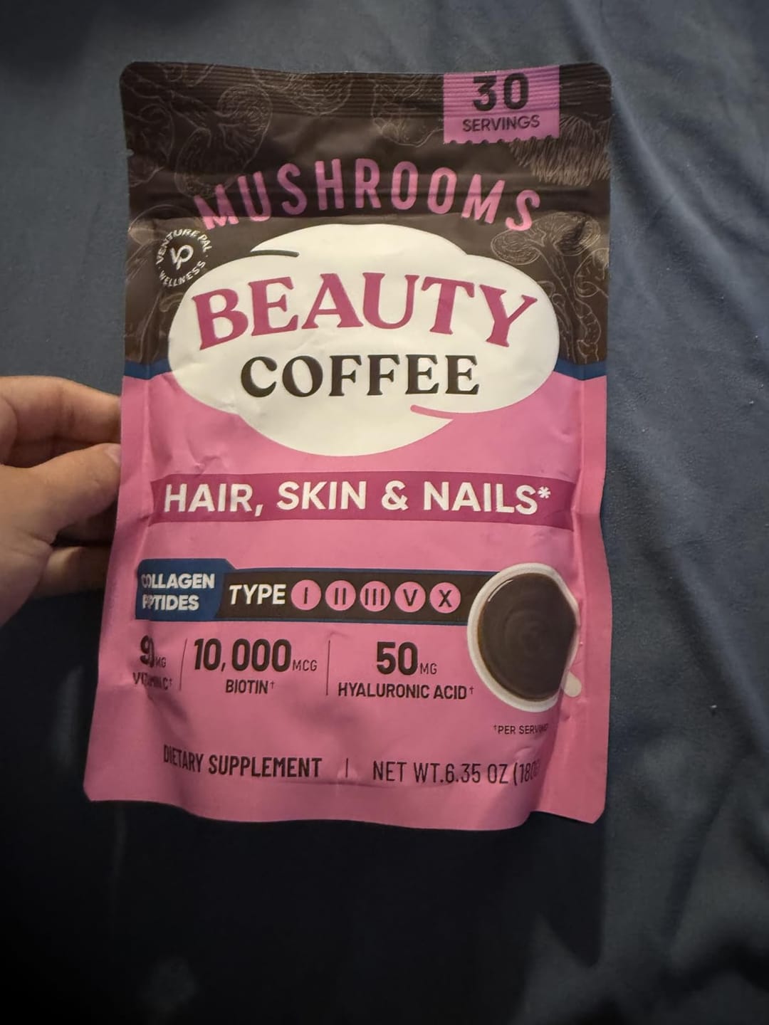 Customer photo review of Mushroom Beauty Coffee - 30 servings