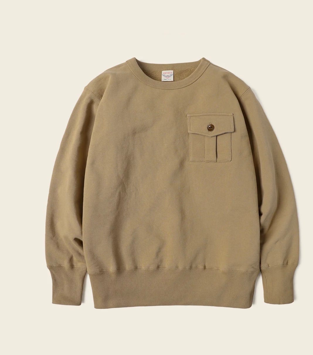 Customer photo review of Military Pocket Sweatshirt - Khaki