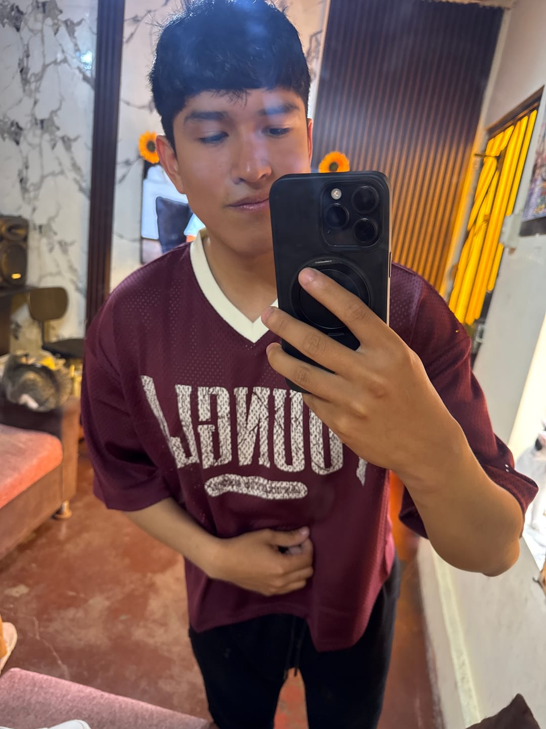 Customer photo review of 4187 - Varsity Football Cropped Jersey
