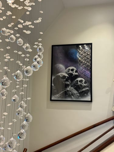 Customer photo review of Bespoke Painting For Kieran - Skulls In Space