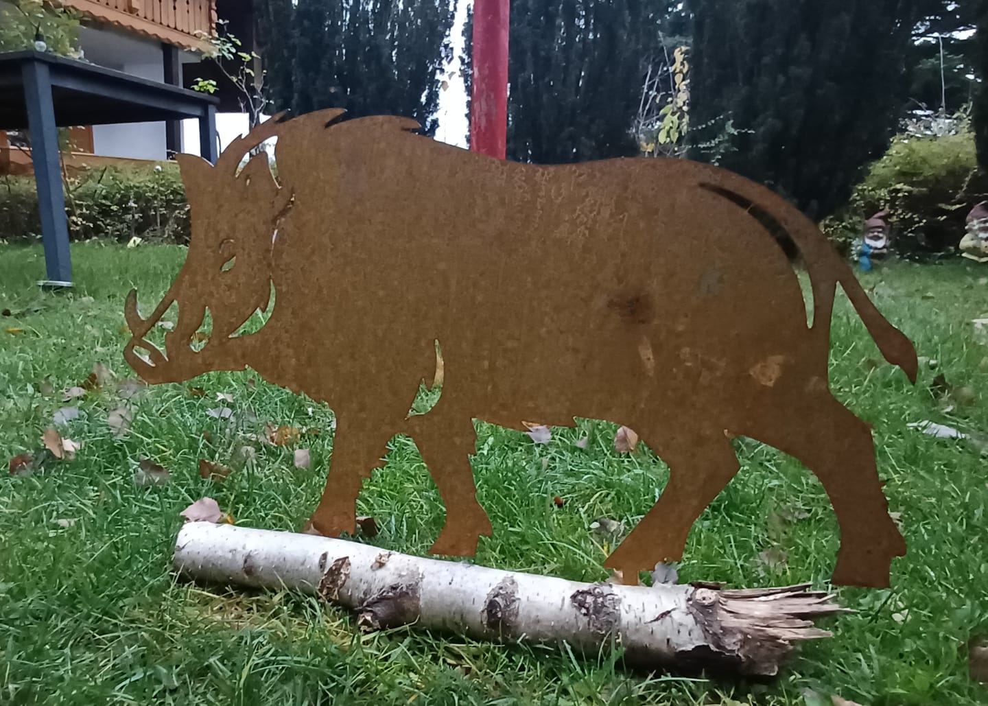 Customer photo review of Gartenstecker Wildschwein