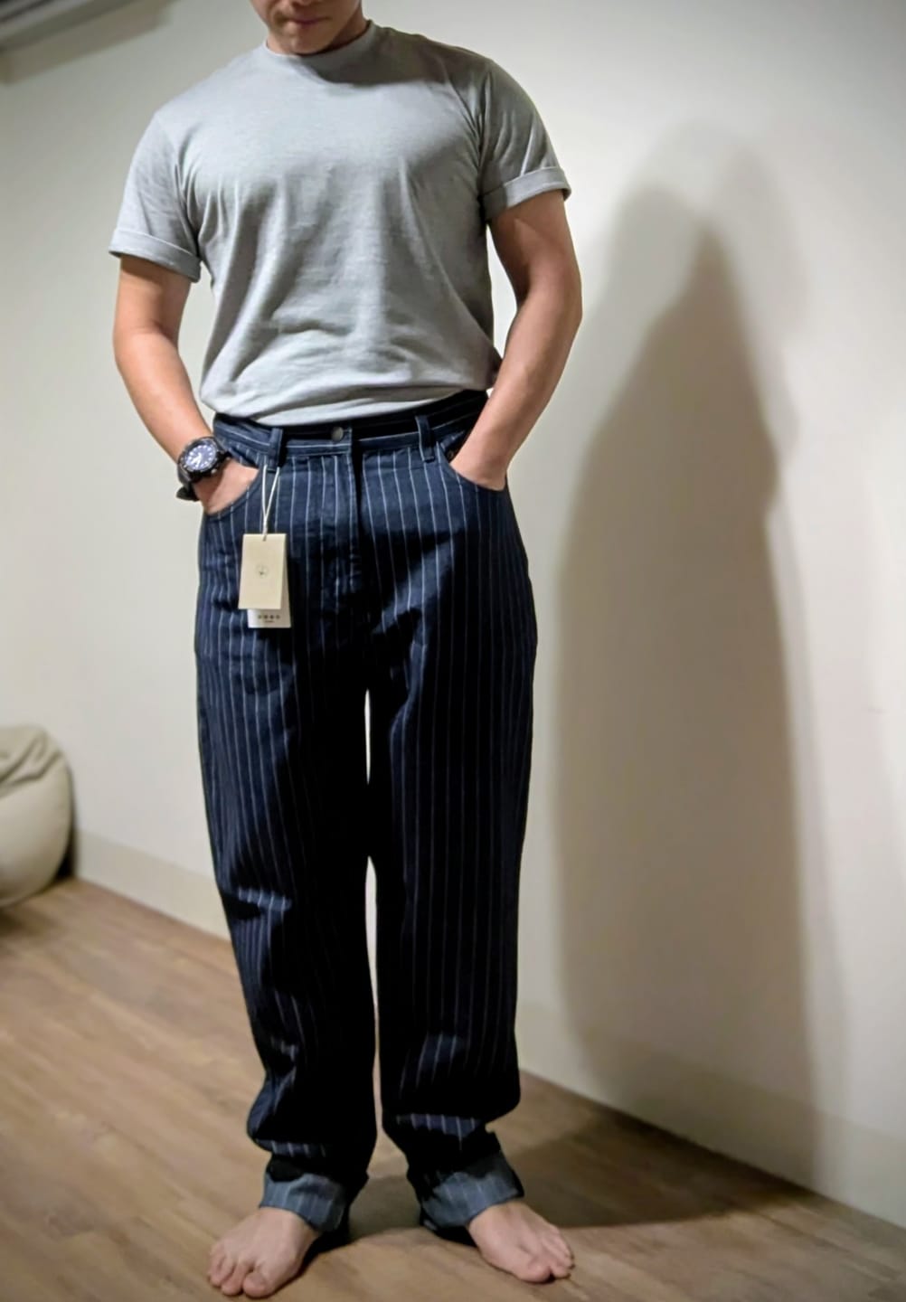 Customer photo review of ウォバッシュストライプワークパンツ