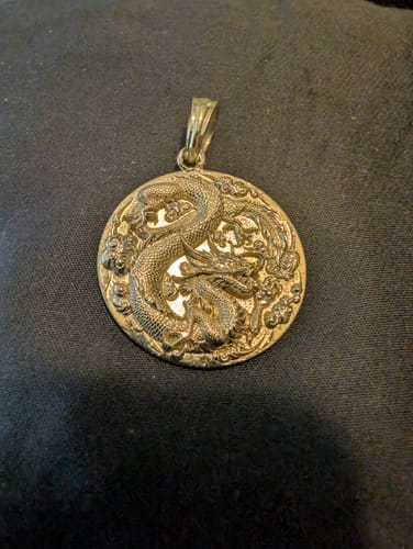 Customer photo review of Ancient Chinese Dragon Necklace