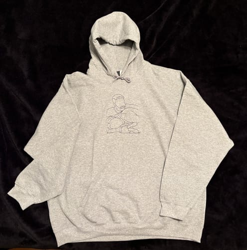 Customer photo review of Custom Embroidered Photo Hoodie Final Sale