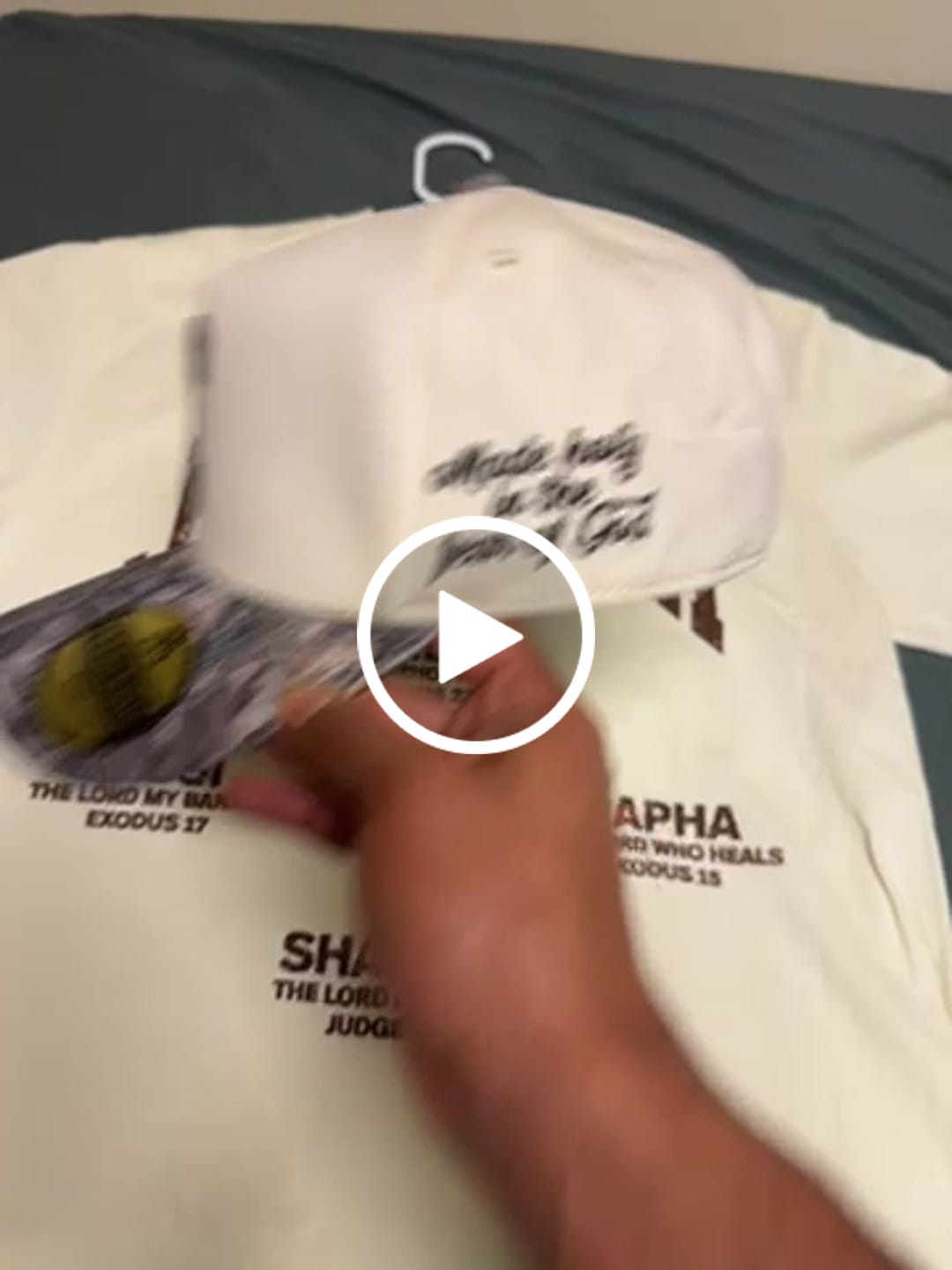 Customer video review of [PRE-ORDER - SHIPS OCTOBER 8TH] CONSECRATED Premium SnapBack (Structured) - Cream/Malta Woodland Camo