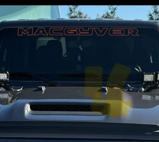 Customer photo review of Windshield Lettering