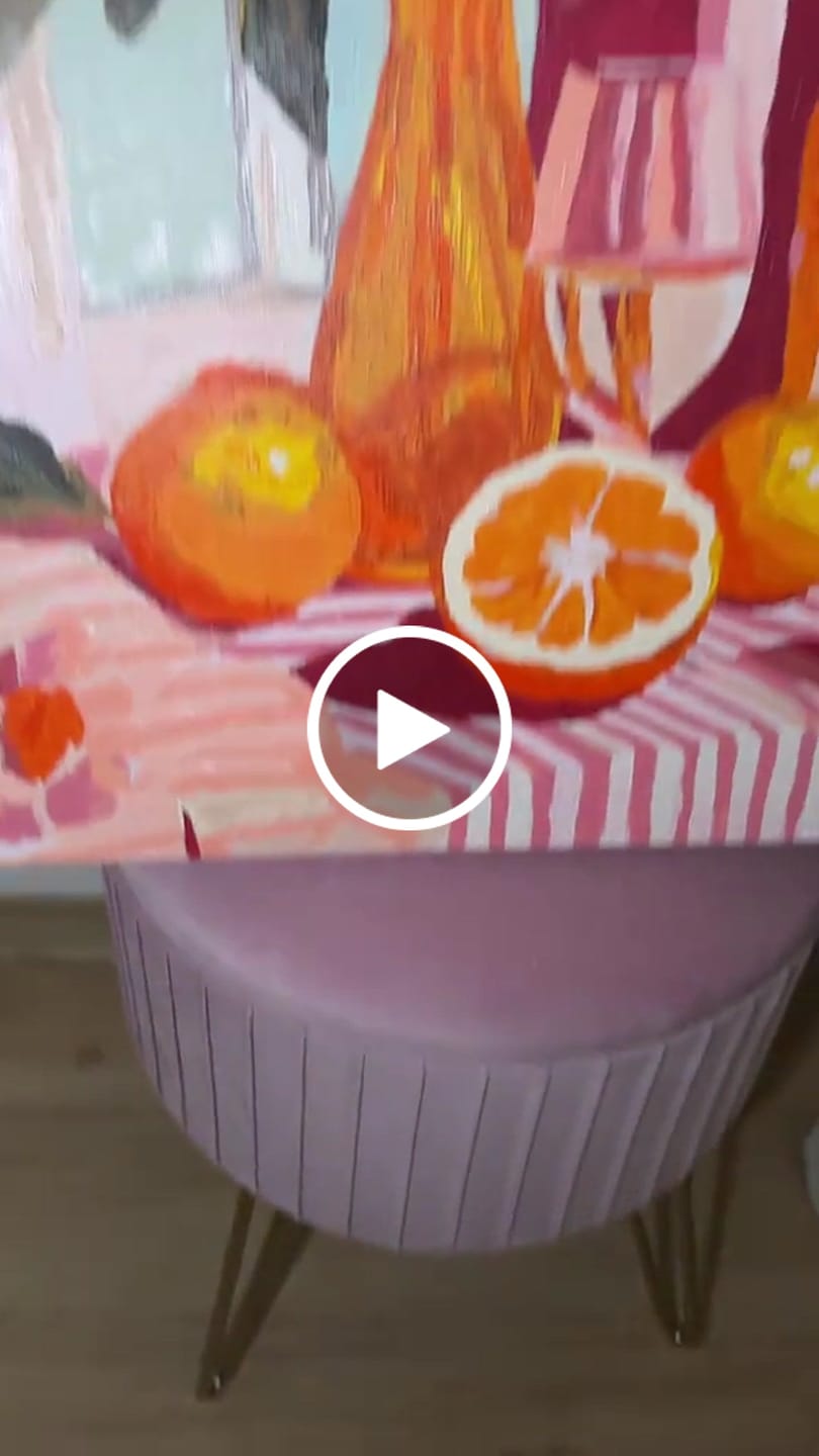 Customer video review of Malen nach Zahlen - Oranges wine and flowers