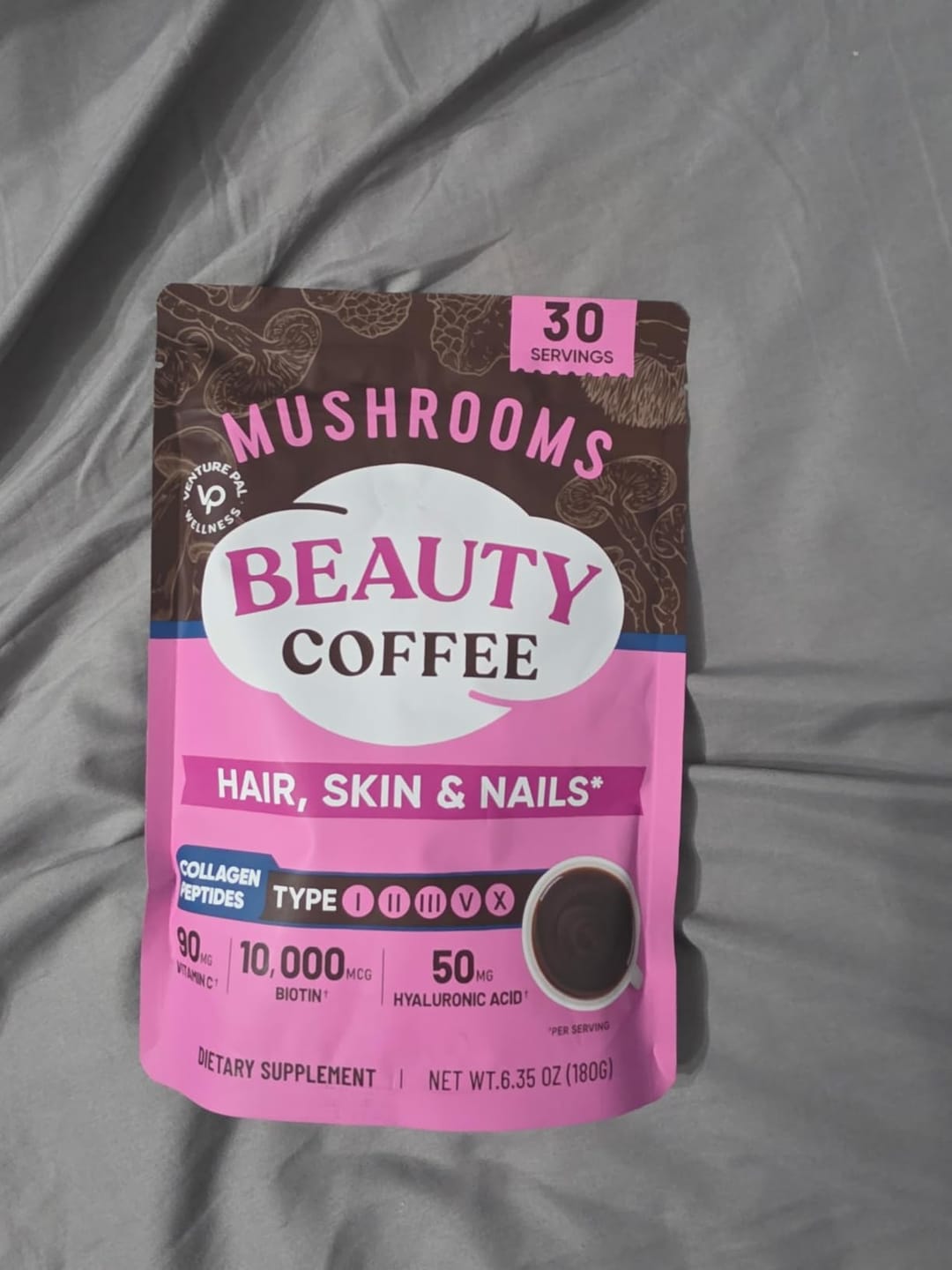 Customer photo review of Mushroom Beauty Coffee - 30 servings