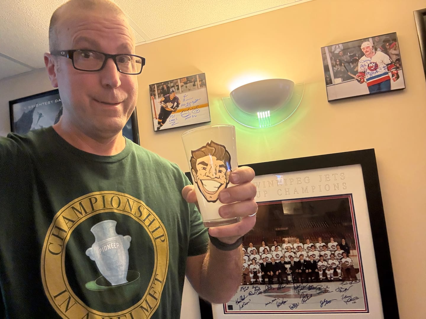 Customer photo review of Damon Pint Glasses