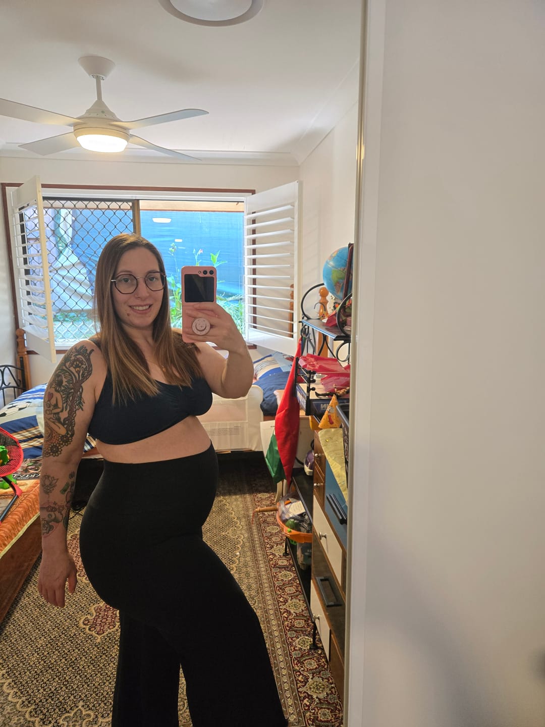 Customer photo review of Hemp Flare Yoga Pants