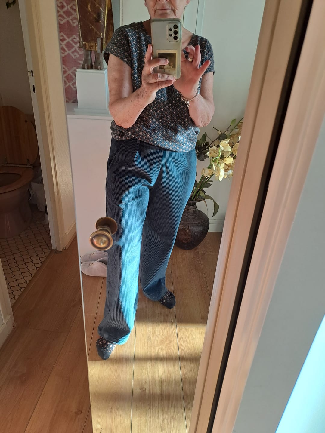 Customer photo review of Pantalon Nestor - Velours côtelé colvert