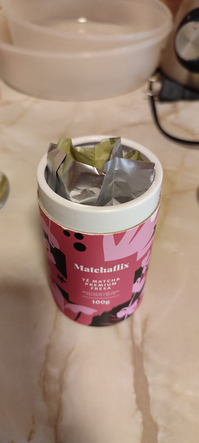 Customer photo review of Té Matcha Premium Fresa
