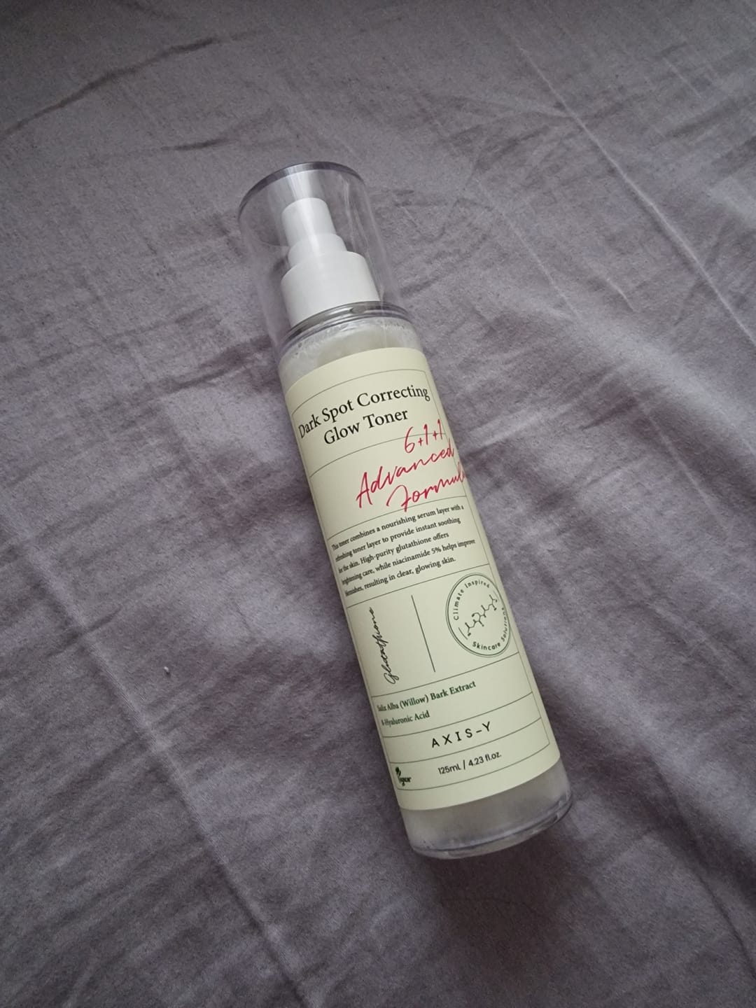 Customer photo review of Balinošs izsmidzināmais toniks Axis-Y Dark Spot Correcting Glow Toner