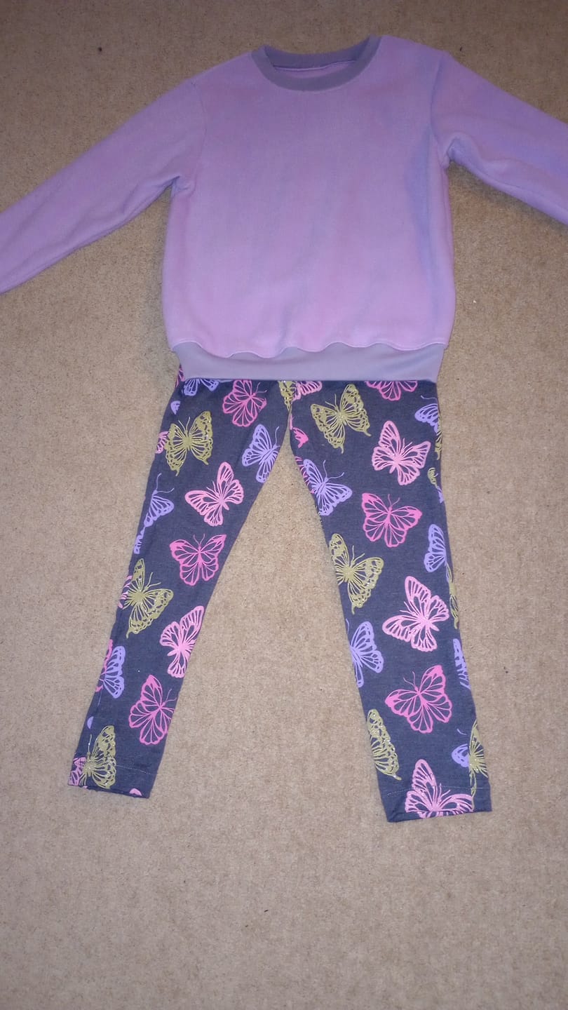 Customer photo review of Glitter Butterflies Melange Cotton Jersey Fabric