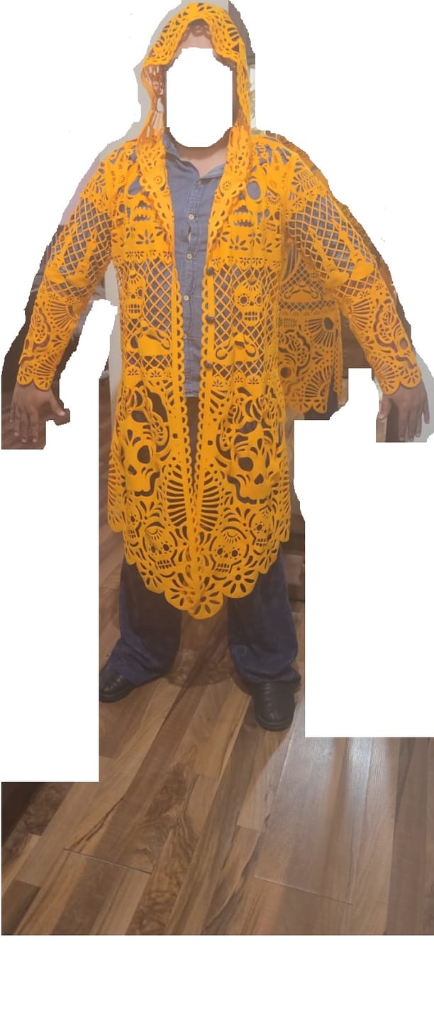 Customer photo review of Túnica abrigo Mexclart Ofrenda Viva Arte Textil Mexicano
