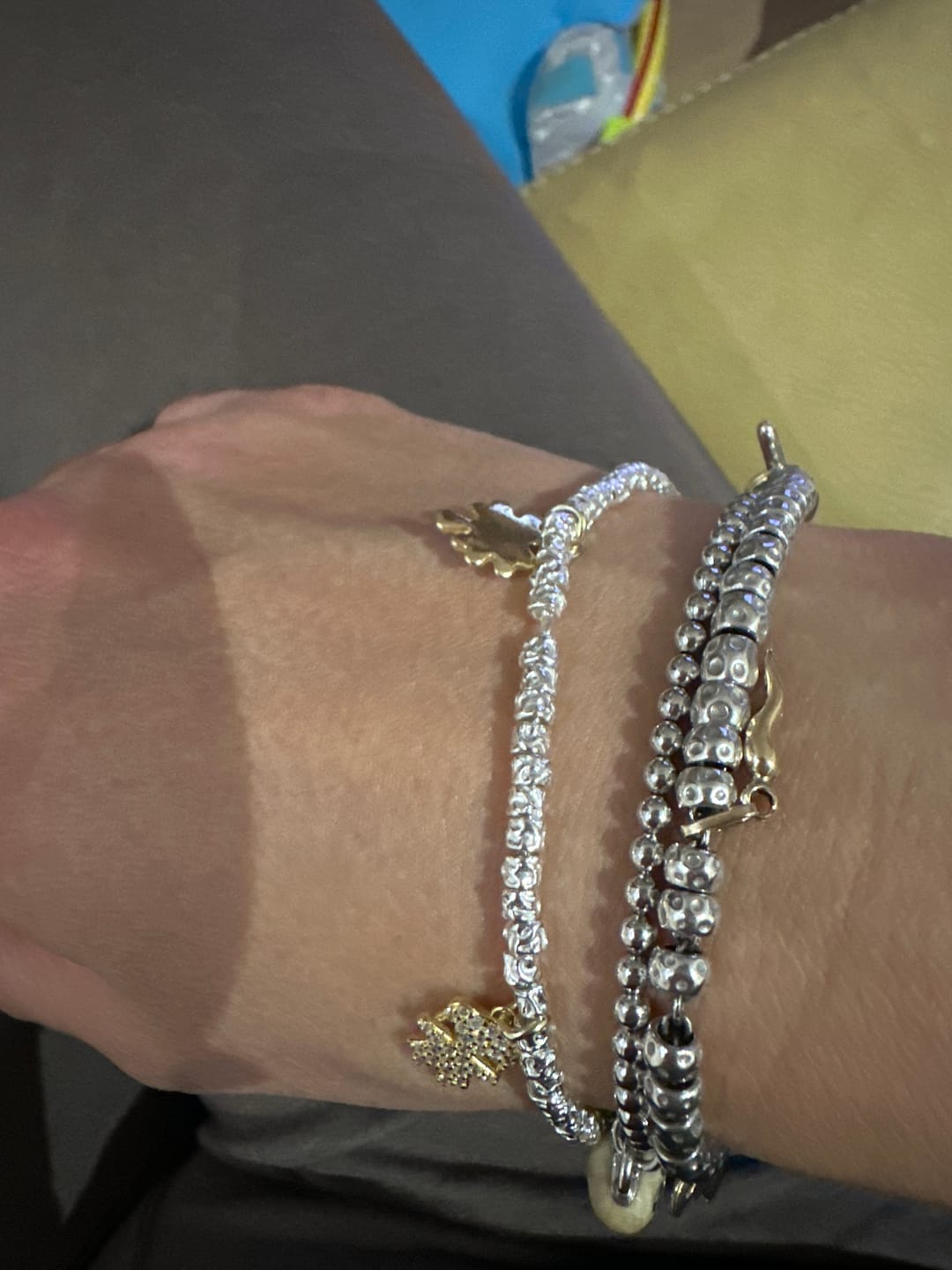 Customer photo review of CREA IL TUO BRACCIALE GRANELLI - charms oro