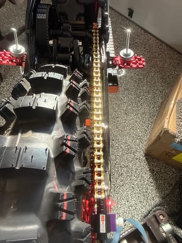 Customer photo review of Laser Chain Alignment Tool | Motorcycle