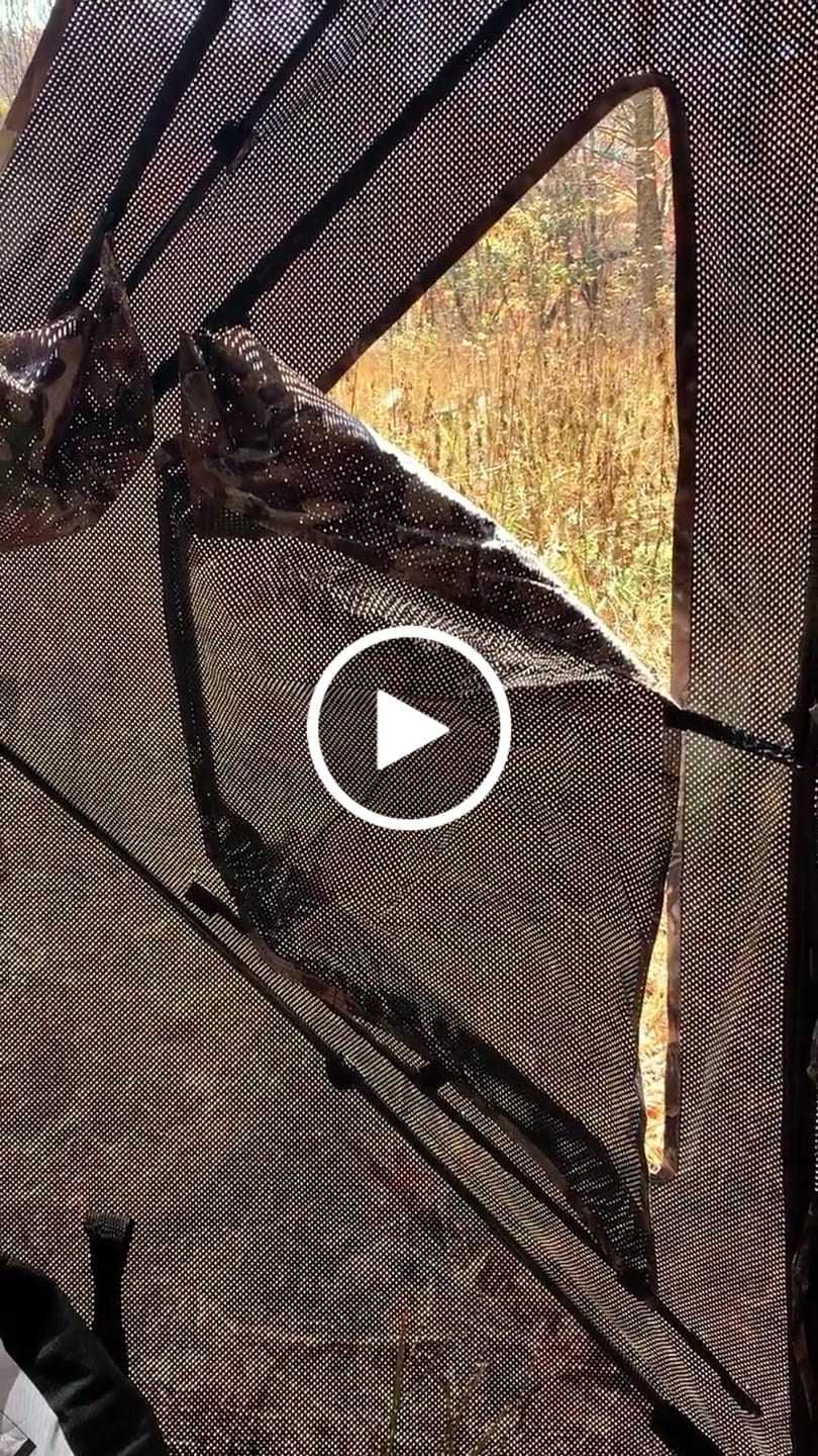 Customer video review of Tidewe VisST Pop-Up Ground Blinds with See-Through (Silent Magnetic Door)