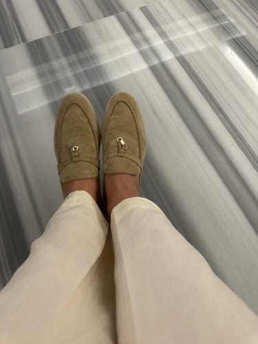Customer photo review of summer charm walk loafer pink sand suede