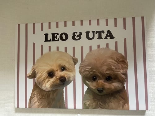 Customer photo review of Petcanvaオーダーメイド ペット似顔絵