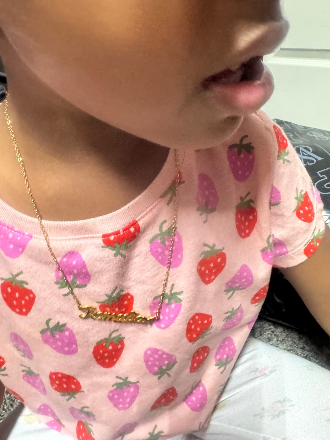 Customer photo review of Kids Butterfly Name Necklace