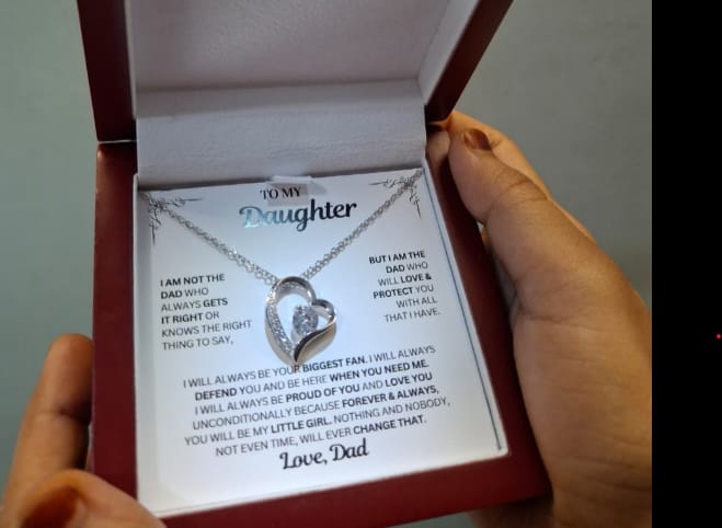 Customer photo review of You will always be my little girl - Necklace Daughter From Dad