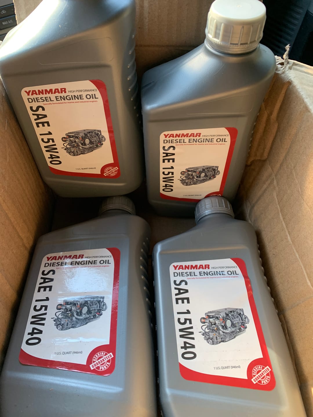 Customer photo review of Yanmar Parts - SAE 90 GL 4 Motor QT - SAE90